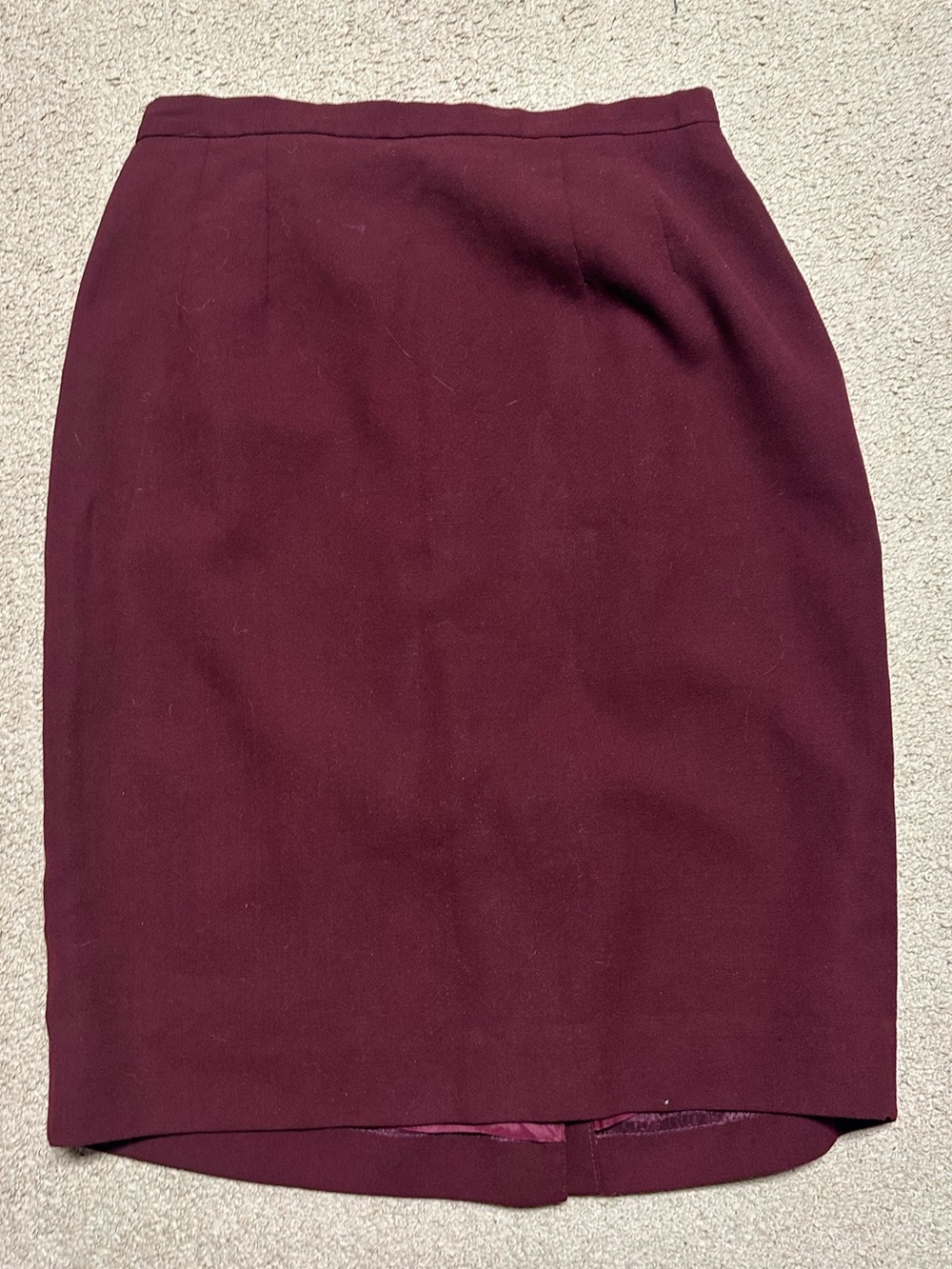 Talbots Burgundy Midi Pencil Skirt